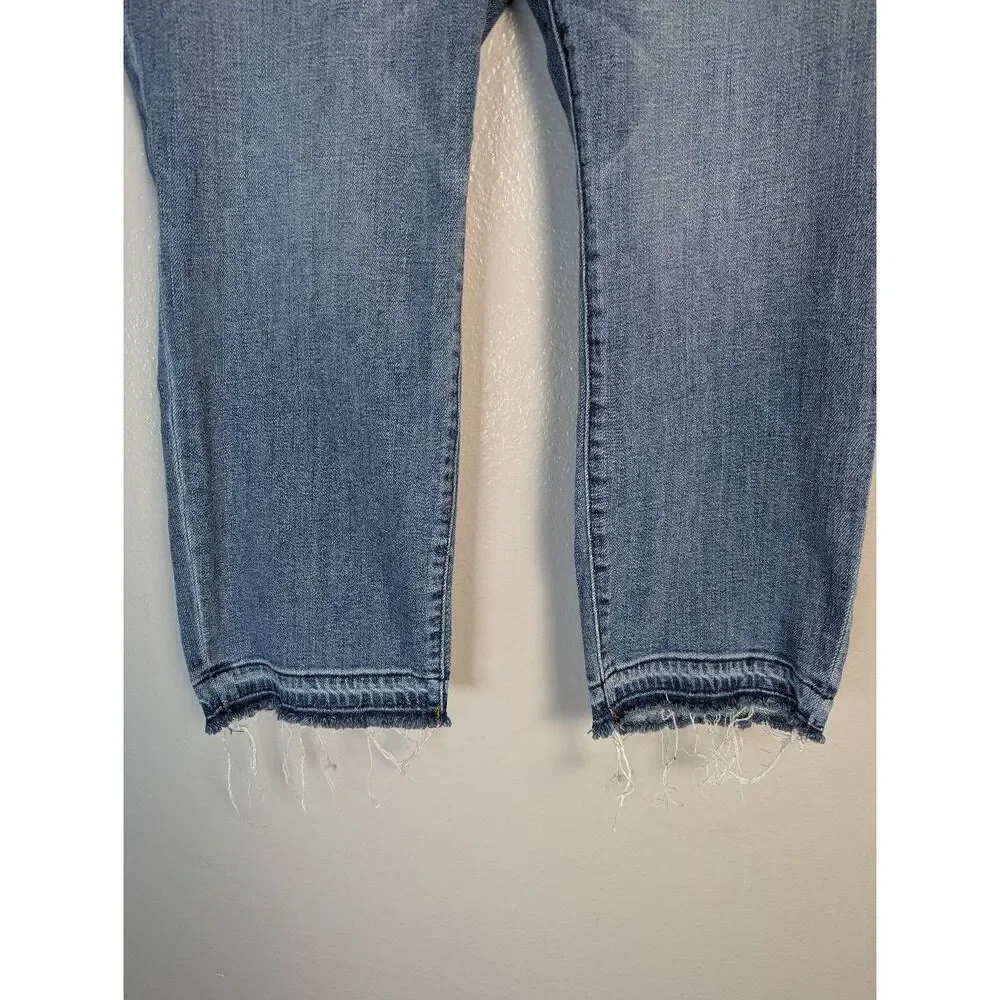 Kut from the Kloth Reese Ankle straight raw edge jeans womens 20W